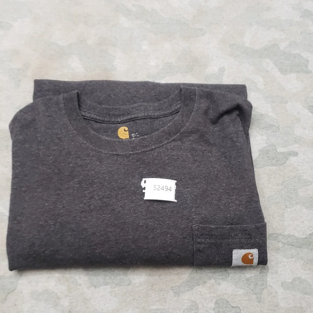 Carhartt Shirt Mens 2XL Gray Pocket Tee Short Sleeve Workwear Outdoors